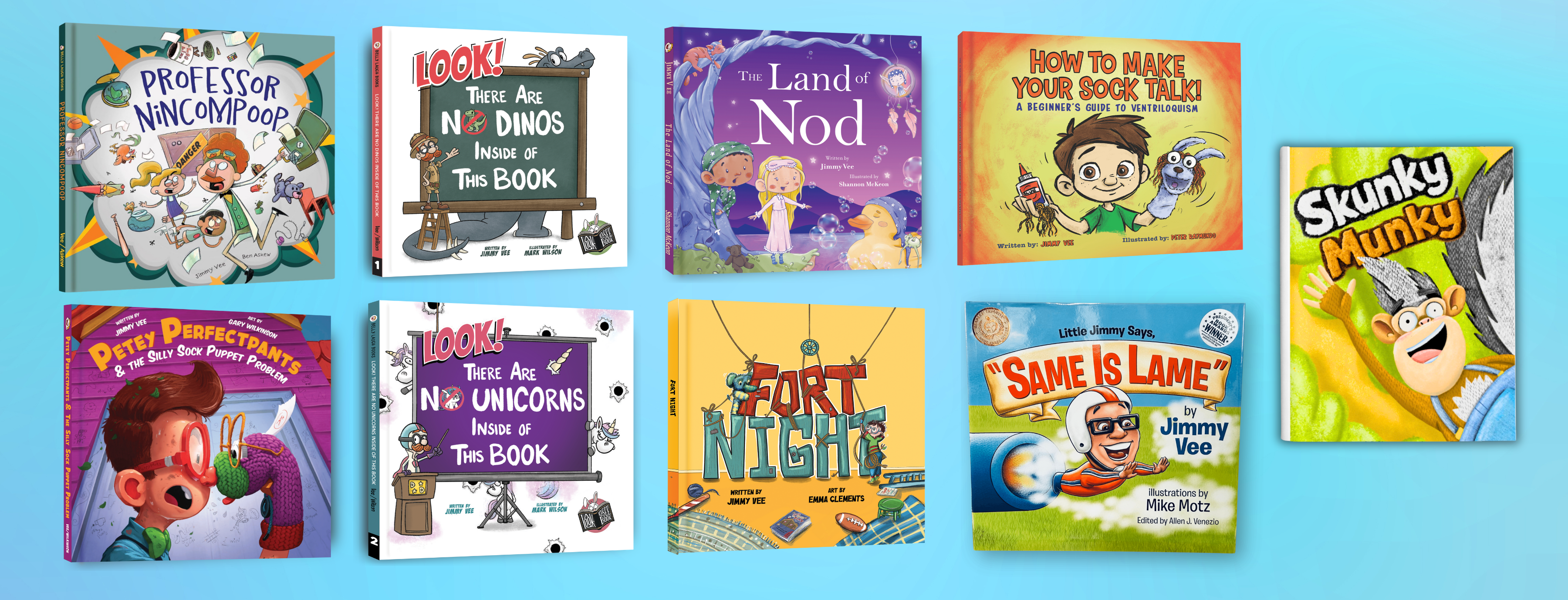 The Belly Laugh Books collection of funny picture books by Jimmy Vee
