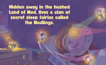 Interior page from Land Of Nod. A rhyming picture book about what happens after you close your eyes, by Belly Laugh Books and Jimmy Vee.