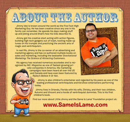 Endsheet artwork from Little Jimmy Says, Same Is Lame. A funny picture book about being unique, by kids author Jimmy Vee.
